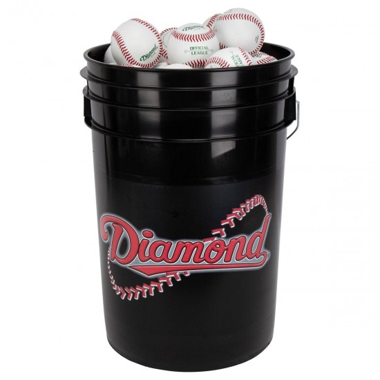 Discount - Diamond Black Bucket w/ 30 D-OB Baseballs