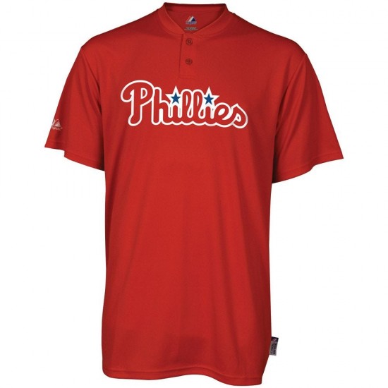 Discount - Philadelphia Phillies Majestic MLB Cool Base 2-Button Replica Youth Jersey