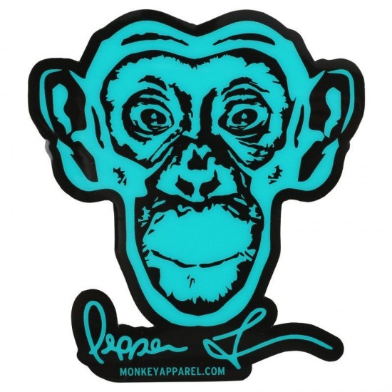 Discount - Monkey Sport by Pepper Foster - Monkey Logo Sticker (Teal)