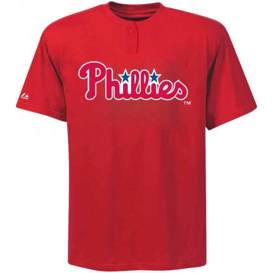 Discount - Philadelphia Phillies Majestic MLB 2-Button Replica Youth Jersey