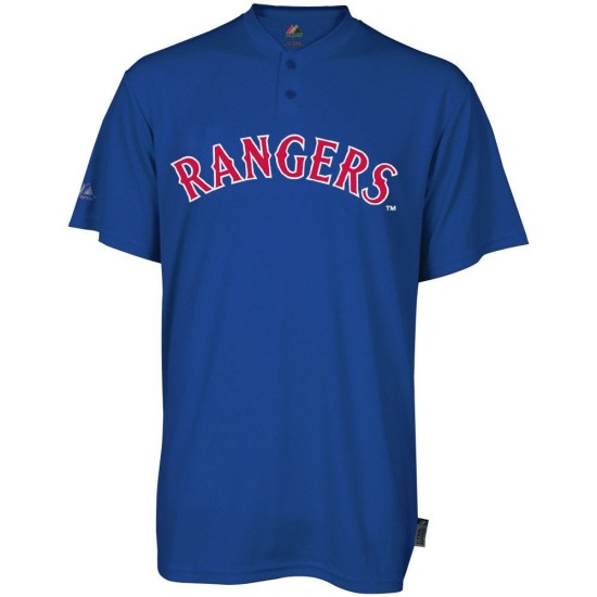 Discount - Texas Rangers Majestic MLB Cool Base 2-Button Replica Adult Jersey