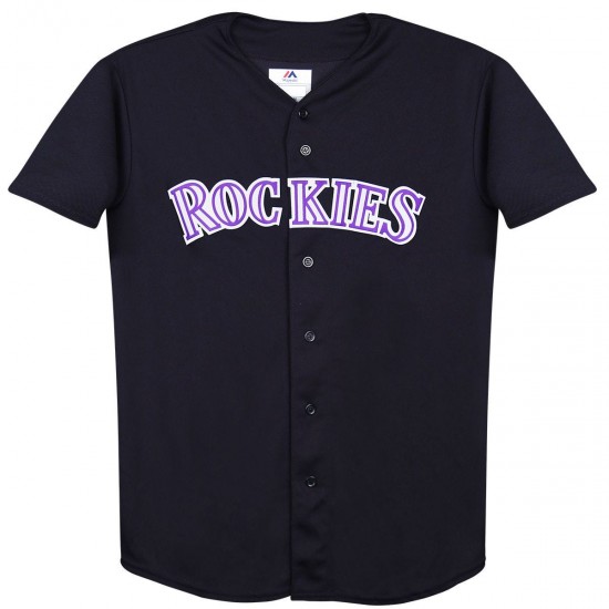Discount - Colorado Rockies Majestic Cool Base Pro Style Youth Jersey