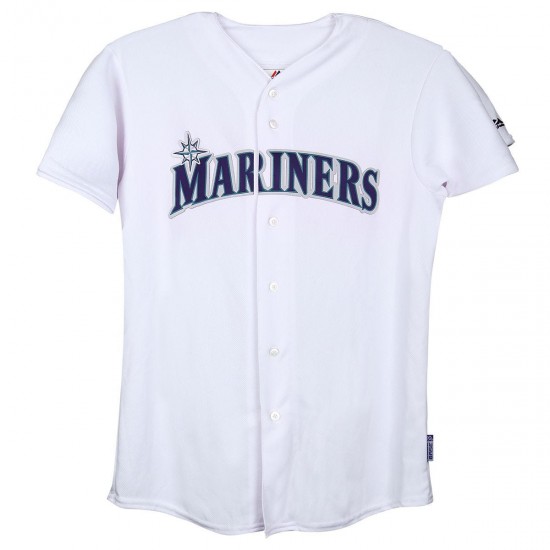 Discount - Seattle Mariners Majestic Cool Base Pro Style Adult Jersey