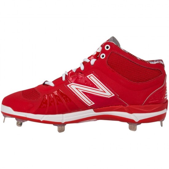Sale - New Balance M3000V2 Men's Mid Metal Cleat - Red