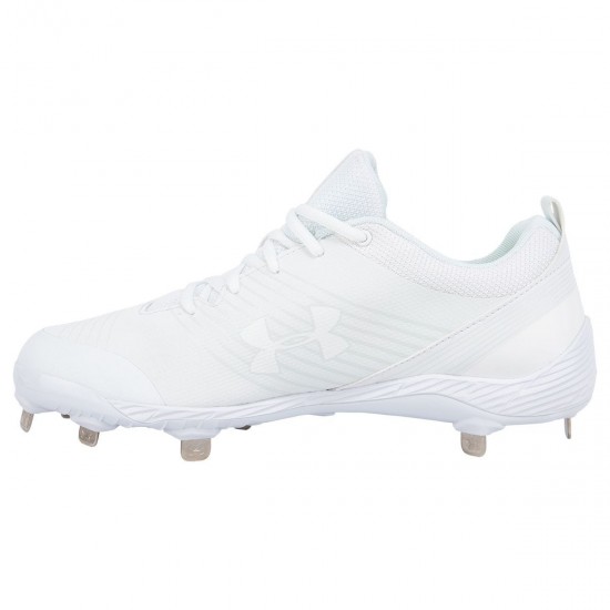 Sale - Under Armour Glyde Women's Metal Fastpitch Softball Cleats - White/White